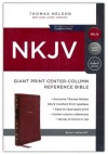 NKJV Giant Print Center Column Reference Bible, Leathersoft Brown